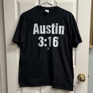 Men's Black "Stone Cold" Steve Austin 3:16 T-Shirt  size Large